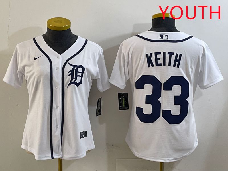 Youth Detroit Tigers #33 Keith White Game 2025 Nike MLB Jersey style 1